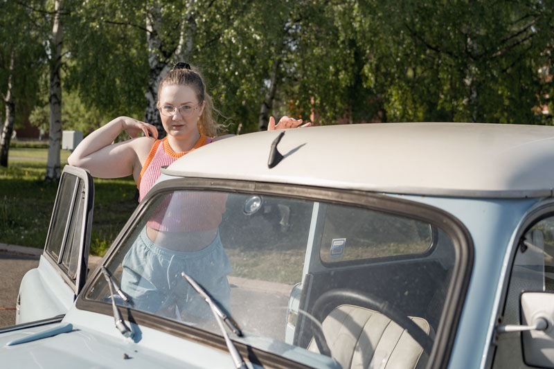 Tfp oulu nainen vanha auto